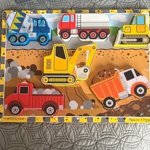 Melissa & Doug Colorful Construction Vehicle Puzzle